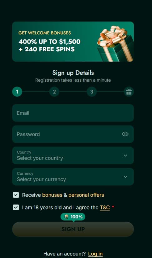 Registration at WinLion