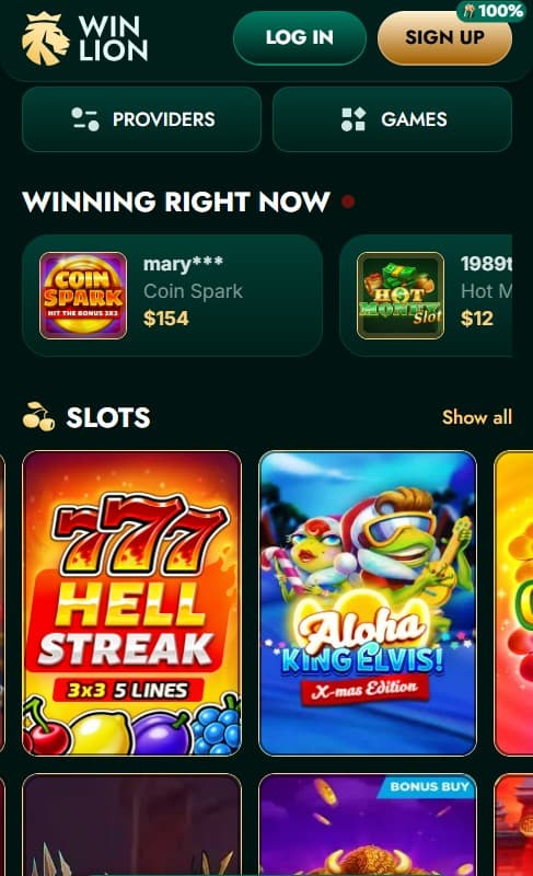 WinLion casino slots