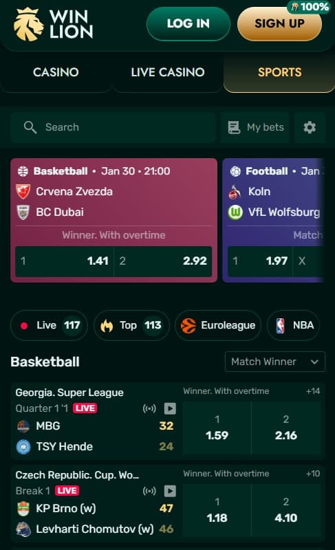 WinLion sports betting